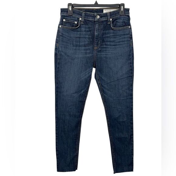 Rag & Bone Nina High-Rise Ankle Skinny Jeans in Kayt Wash Size 29 Denim - Picture 1 of 10